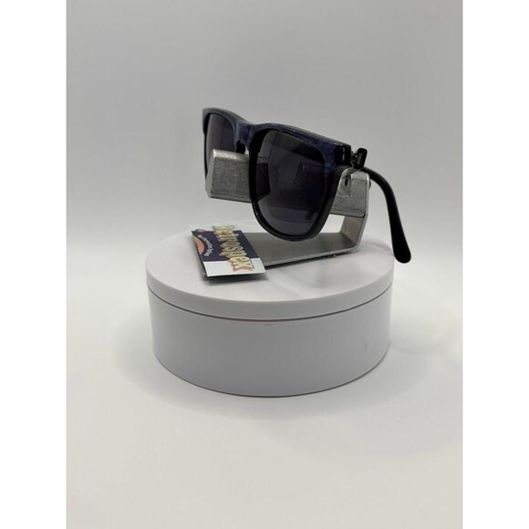 NEW Vintage Sunglasses | Non RX | Browline Rectangle Style | Black & Blue | #838 - Picture 5 of 10